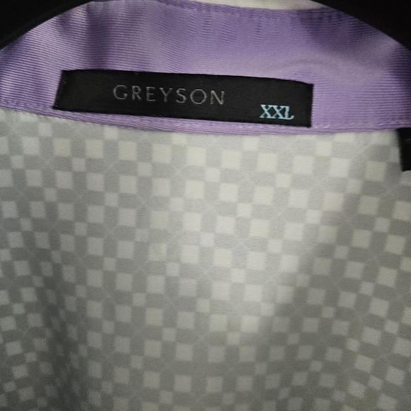 Greyson Navy and White Patterned Performance Polo Shirt Size XXL - Picture 3 of 6